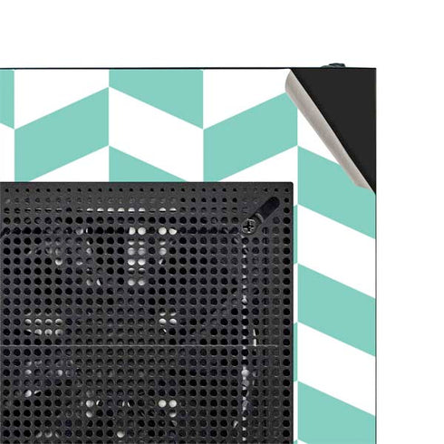Blue White Chevron NZXT H510 Compact ATX Mid-Tower Case Skin