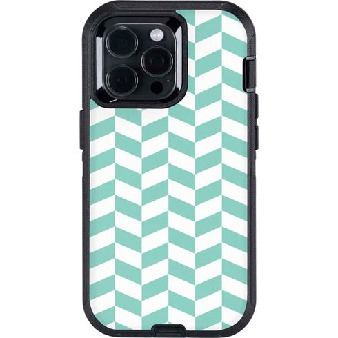 Blue White Chevron Otterbox Defender iPhone Skin