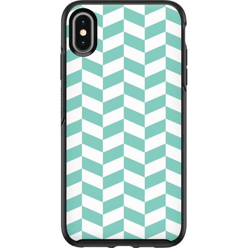 Blue White Chevron Otterbox Symmetry iPhone Skin