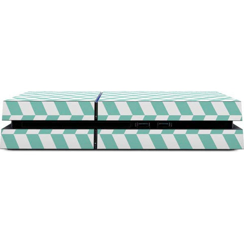 Blue White Chevron PS4 Console Skin