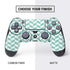 Blue White Chevron PS4 Controller Skin