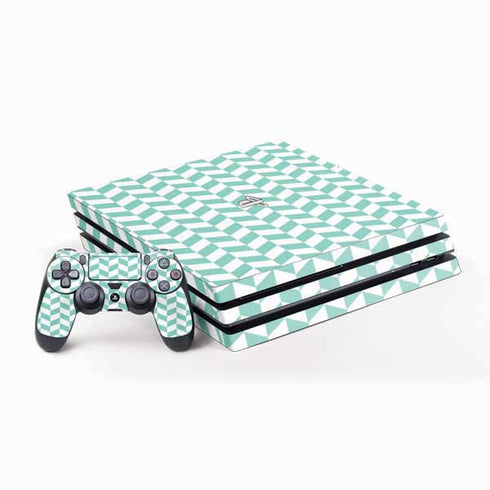 Blue White Chevron PS4 Pro Bundle Skin