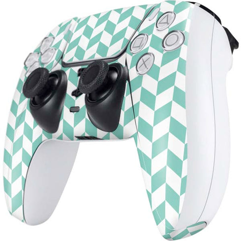 Blue White Chevron PS5 Controller Skin
