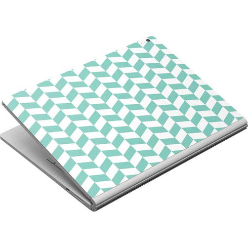 Blue White Chevron Surface Book Skin