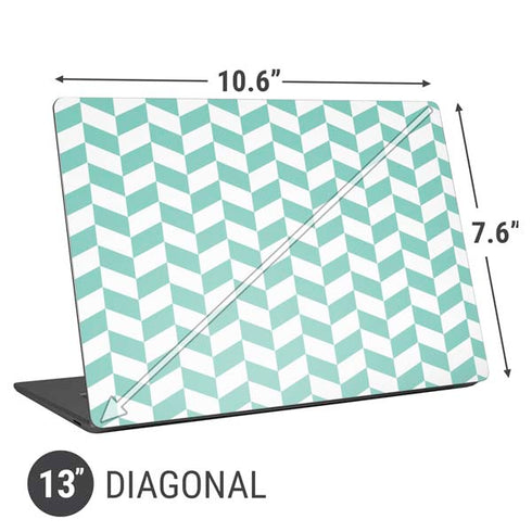 Blue White Chevron Universal Laptop 13in (10.6 x 7.6in) Skin