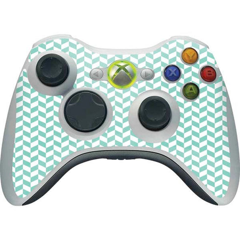 Blue White Chevron Xbox 360 Wireless Controller Skin