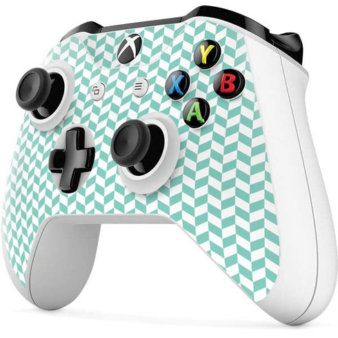 Blue White Chevron Xbox One S All-Digital Edition Bundle Skin