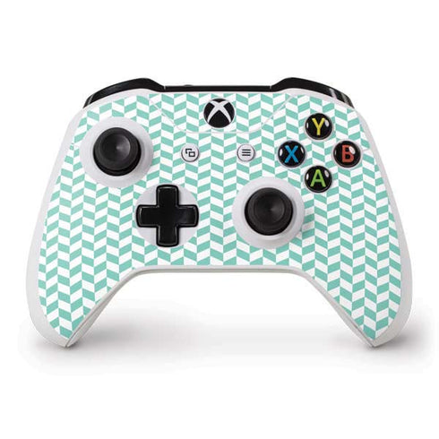 Blue White Chevron Xbox One S Controller Skin