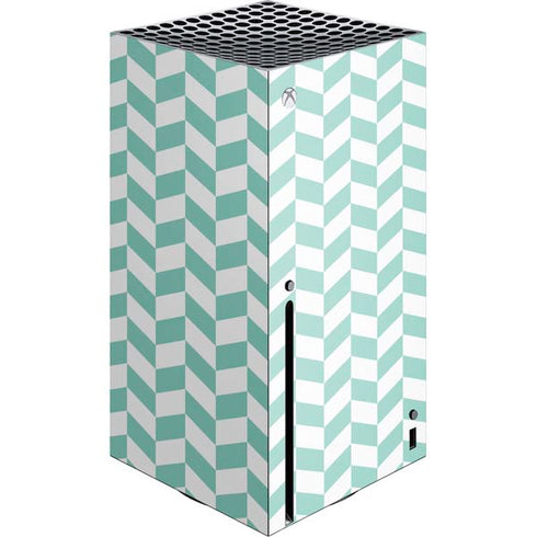 Blue White Chevron Xbox Series X Console Skin