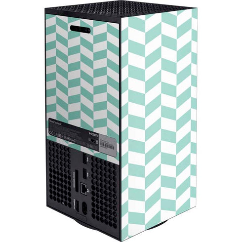 Blue White Chevron Xbox Series X Console Skin