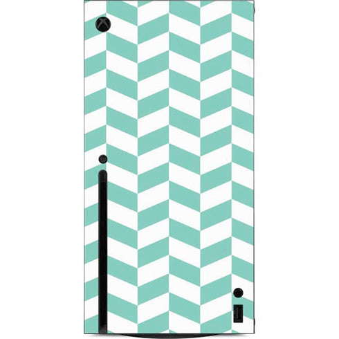 Blue White Chevron Xbox Series X Console Skin