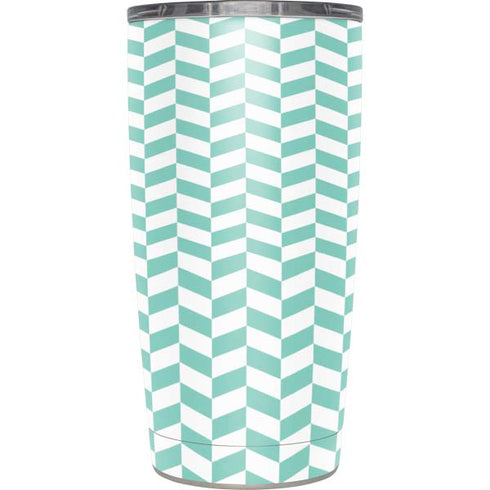Blue White Chevron Yeti 20oz Tumbler Skin