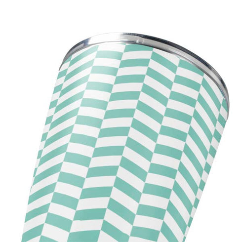 Blue White Chevron Yeti 20oz Tumbler Skin