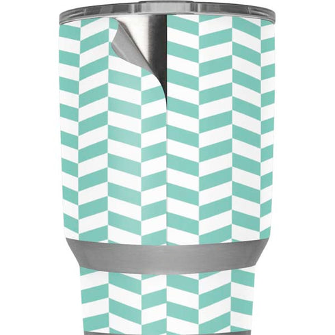 Blue White Chevron Yeti 20oz Tumbler Skin