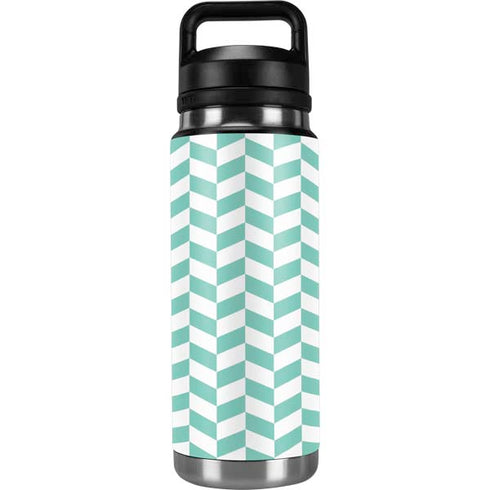 Blue White Chevron YETI Rambler 26oz Bottle Skin