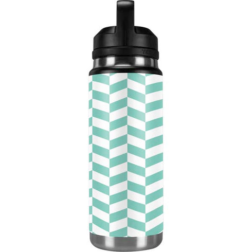 Blue White Chevron YETI Rambler 26oz Bottle Skin