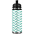 Blue White Chevron YETI Rambler 26oz Bottle Skin
