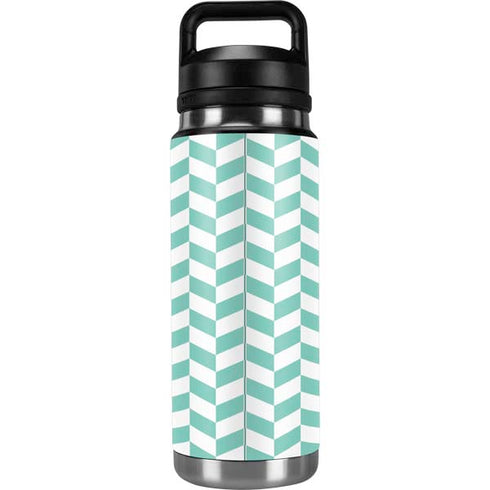 Blue White Chevron YETI Rambler 26oz Bottle Skin