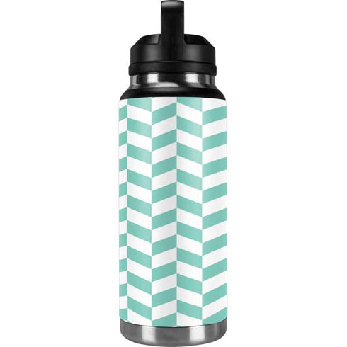 Blue White Chevron YETI Rambler 36oz Bottle Skin