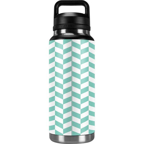 Blue White Chevron YETI Rambler 36oz Bottle Skin