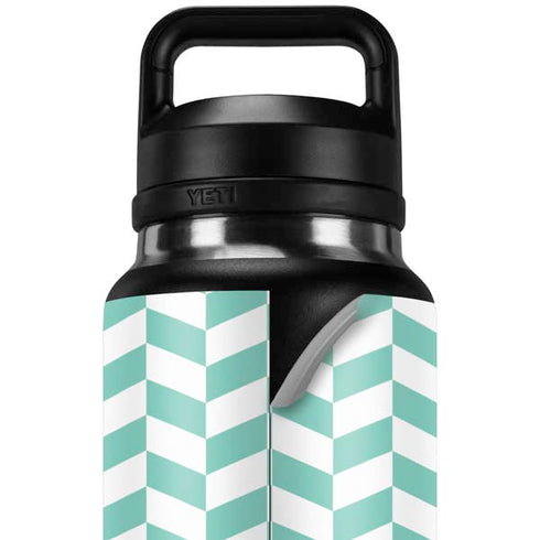 Blue White Chevron YETI Rambler 36oz Bottle Skin