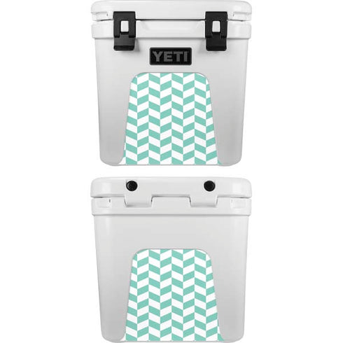 Blue White Chevron YETI Roadie 24 Hard Cooler Skin