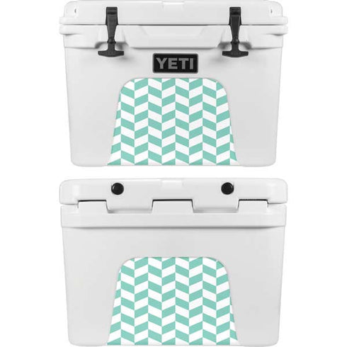 Blue White Chevron YETI Tundra 35 Hard Cooler Skin