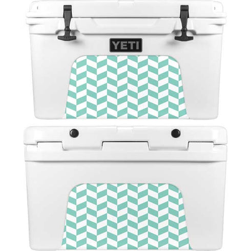 Blue White Chevron YETI Tundra 45 Hard Cooler Skin