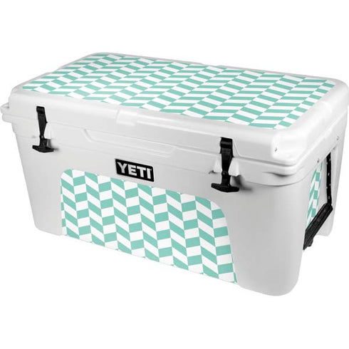 Blue White Chevron YETI Tundra 65 Hard Cooler Skin