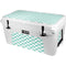 Blue White Chevron YETI Tundra 65 Hard Cooler Skin