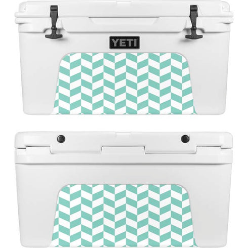 Blue White Chevron YETI Tundra 65 Hard Cooler Skin