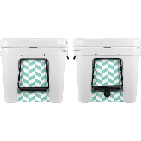 Blue White Chevron YETI Tundra 65 Hard Cooler Skin