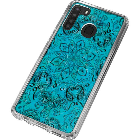 Blue Zen Ginseng Galaxy A21 Clear Case