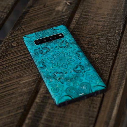 Blue Zen Ginseng Galaxy S10 Skin