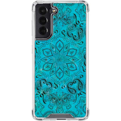 Blue Zen Ginseng Galaxy S22 Clear Case