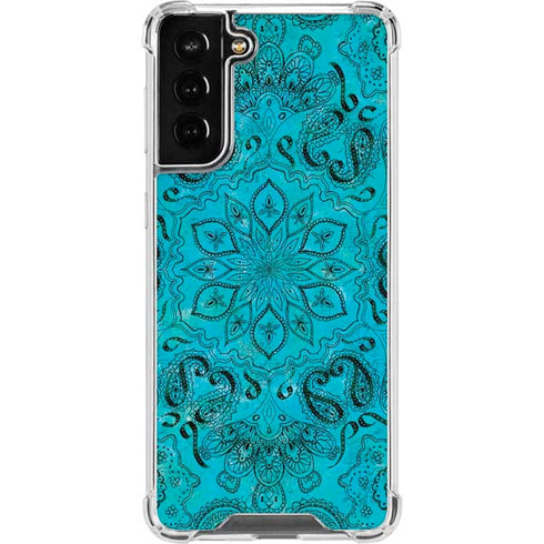 Blue Zen Ginseng Galaxy S22 Plus Clear Case