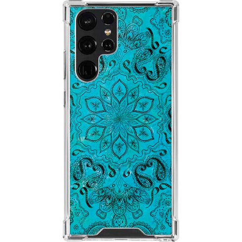 Blue Zen Ginseng Galaxy S22 Ultra Clear Case