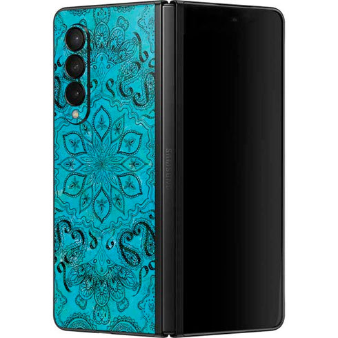 Blue Zen Ginseng Galaxy Z Fold3 5G Skin