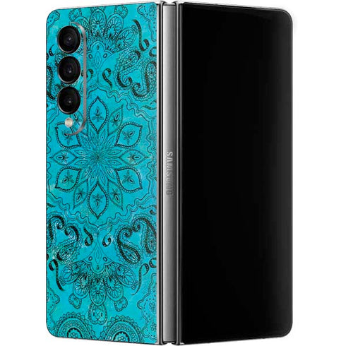 Blue Zen Ginseng Galaxy Z Fold4 5G Skin