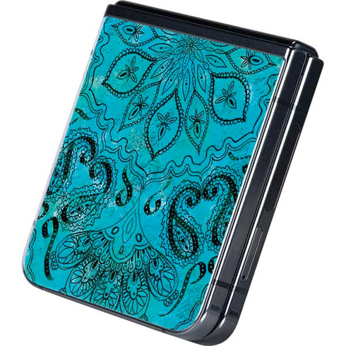 Blue Zen Ginseng Galaxy Z Flip5 5G Skin