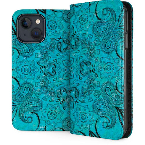 Blue Zen Ginseng iPhone 15 Plus Folio Case