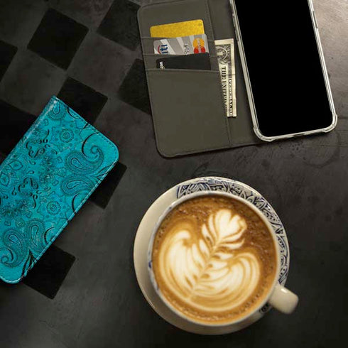 Blue Zen Ginseng iPhone 15 Plus Folio Case