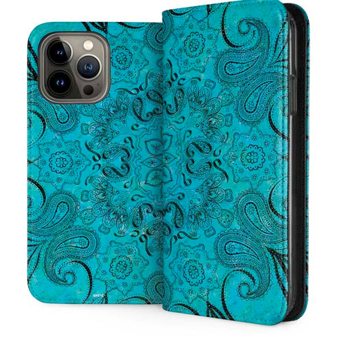 Blue Zen Ginseng iPhone 15 Pro Max Folio Case