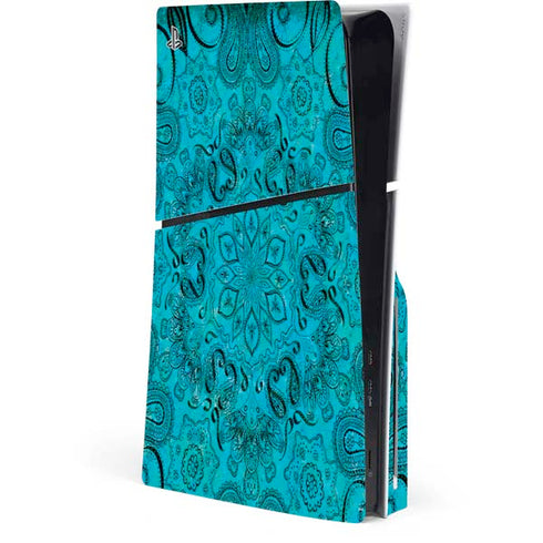 Blue Zen Ginseng PS5 Slim Disk Console Skin