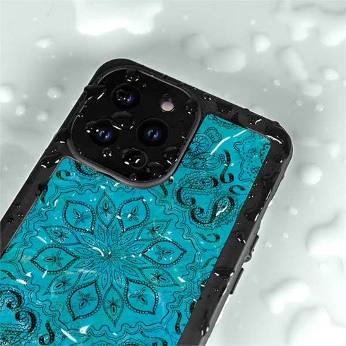 Blue Zen Ginseng iPhone 14 Pro Max Waterproof Case