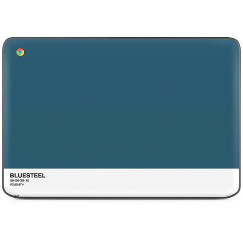 Bluesteel Color Palette HP Chromebook Skin