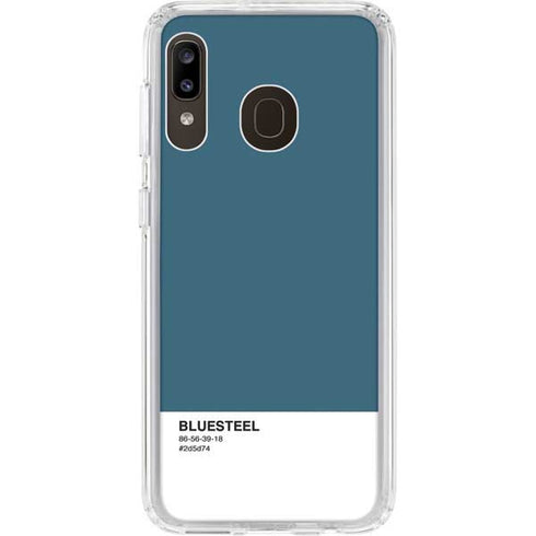 Bluesteel Color Palette Galaxy A20 Clear Case