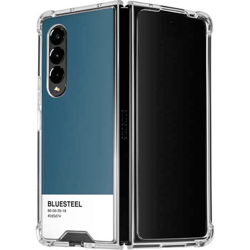 Bluesteel Color Palette Galaxy Z Fold4 5G Clear Case