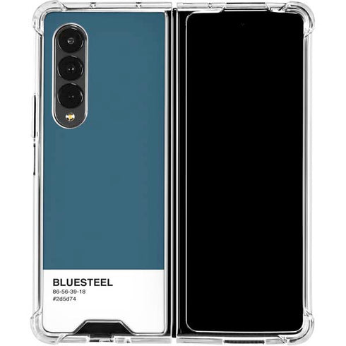 Bluesteel Color Palette Galaxy Z Fold4 5G Clear Case