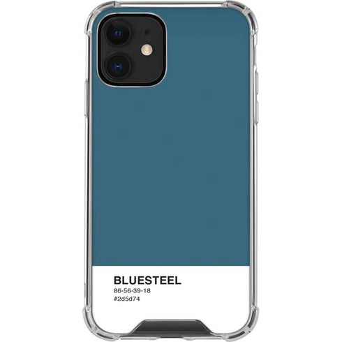 Bluesteel Color Palette iPhone 12 Clear Case